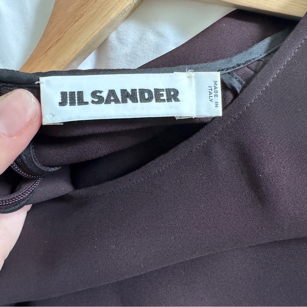 Jil Sander Brown Open Side Midi Dress View 4